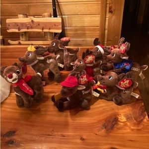 Lot of 8 Dan Dee stuffed animals  reindeer